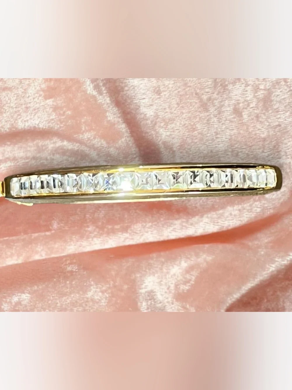 Gold Crystal Bangle Bracelet